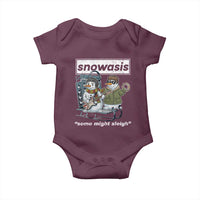 Snowasis Some Might Sleigh Baby Onesie Funny Christmas Snowmen Rock Band - Wonder Print Shop