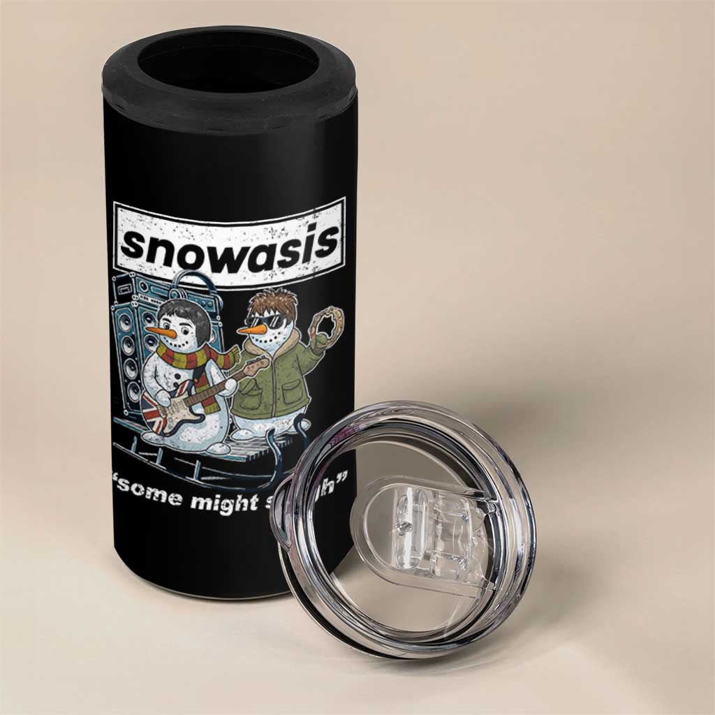 Snowasis Some Might Sleigh 4 in 1 Can Cooler Tumbler Funny Christmas Snowmen Rock Band - Wonder Print Shop