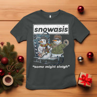 Snowasis Some Might Sleigh T Shirt Funny Christmas Snowmen Rock Band - Wonder Print Shop