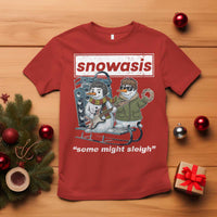 Snowasis Some Might Sleigh T Shirt Funny Christmas Snowmen Rock Band - Wonder Print Shop