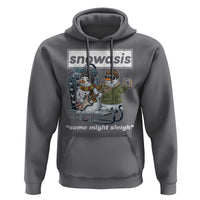 Snowasis Some Might Sleigh Hoodie Funny Christmas Snowmen Rock Band - Wonder Print Shop