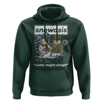 Snowasis Some Might Sleigh Hoodie Funny Christmas Snowmen Rock Band - Wonder Print Shop