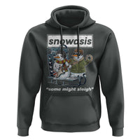Snowasis Some Might Sleigh Hoodie Funny Christmas Snowmen Rock Band - Wonder Print Shop