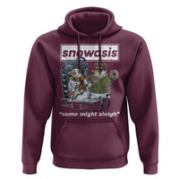 Snowasis Some Might Sleigh Hoodie Funny Christmas Snowmen Rock Band - Wonder Print Shop