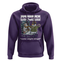 Snowasis Some Might Sleigh Hoodie Funny Christmas Snowmen Rock Band - Wonder Print Shop