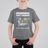 Snowasis Some Might Sleigh T Shirt For Kid Funny Christmas Snowmen Rock Band - Wonder Print Shop