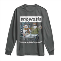 Snowasis Some Might Sleigh Long Sleeve Shirt Funny Christmas Snowmen Rock Band - Wonder Print Shop