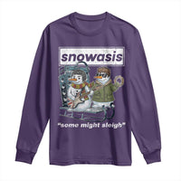 Snowasis Some Might Sleigh Long Sleeve Shirt Funny Christmas Snowmen Rock Band - Wonder Print Shop