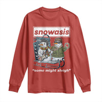 Snowasis Some Might Sleigh Long Sleeve Shirt Funny Christmas Snowmen Rock Band - Wonder Print Shop