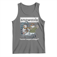 Snowasis Some Might Sleigh Tank Top Funny Christmas Snowmen Rock Band - Wonder Print Shop