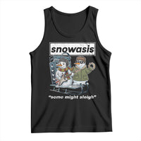 Snowasis Some Might Sleigh Tank Top Funny Christmas Snowmen Rock Band - Wonder Print Shop