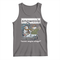 Snowasis Some Might Sleigh Tank Top Funny Christmas Snowmen Rock Band - Wonder Print Shop