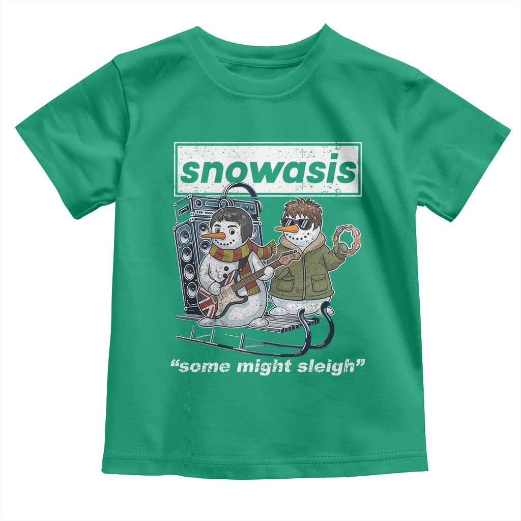 Snowasis Some Might Sleigh Toddler T Shirt Funny Christmas Snowmen Rock Band - Wonder Print Shop