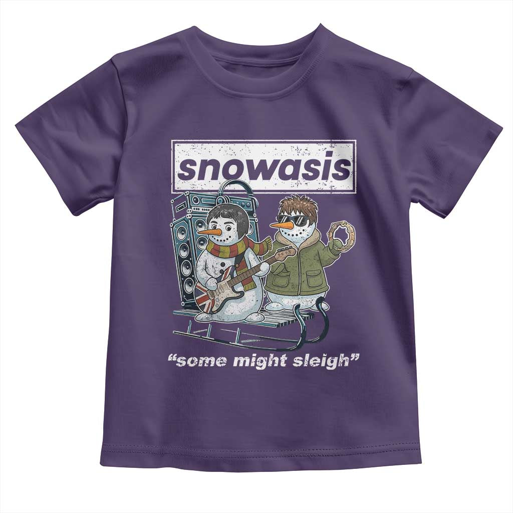Snowasis Some Might Sleigh Toddler T Shirt Funny Christmas Snowmen Rock Band - Wonder Print Shop