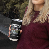 Snowasis Some Might Sleigh Tumbler Cup Funny Christmas Snowmen Rock Band - Wonder Print Shop