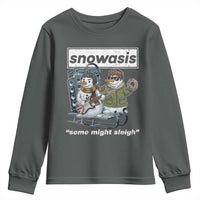 Snowasis Some Might Sleigh Youth Sweatshirt Funny Christmas Snowmen Rock Band - Wonder Print Shop