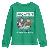 Snowasis Some Might Sleigh Youth Sweatshirt Funny Christmas Snowmen Rock Band - Wonder Print Shop