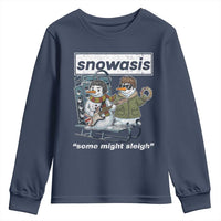 Snowasis Some Might Sleigh Youth Sweatshirt Funny Christmas Snowmen Rock Band - Wonder Print Shop