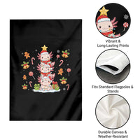 Funny Christmas Kawaii Axolotl Xmas Tree Garden Flag - Wonder Print Shop