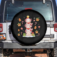 Funny Christmas Kawaii Axolotl Xmas Tree Spare Tire Cover - Wonder Print Shop