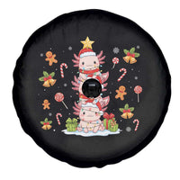 Funny Christmas Kawaii Axolotl Xmas Tree Spare Tire Cover - Wonder Print Shop
