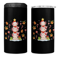Funny Christmas Kawaii Axolotl Xmas Tree 4 in 1 Can Cooler Tumbler - Wonder Print Shop
