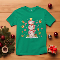 Funny Christmas Kawaii Axolotl Xmas Tree T Shirt - Wonder Print Shop