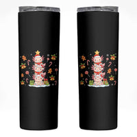 Funny Christmas Kawaii Axolotl Xmas Tree Skinny Tumbler - Wonder Print Shop