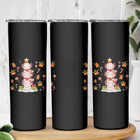 Funny Christmas Kawaii Axolotl Xmas Tree Skinny Tumbler - Wonder Print Shop