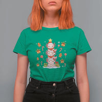 Funny Christmas Kawaii Axolotl Xmas Tree T Shirt For Women - Wonder Print Shop