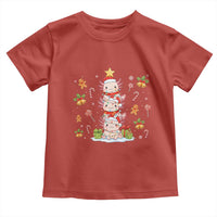 Funny Christmas Kawaii Axolotl Xmas Tree Toddler T Shirt - Wonder Print Shop