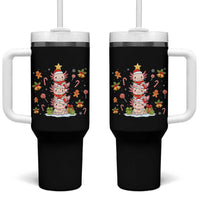 Funny Christmas Kawaii Axolotl Xmas Tree Tumbler With Handle - Wonder Print Shop