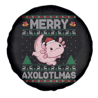 Funny Christmas Axolotl Spare Tire Cover Merry Axolotlmas Xmas Salamander - Wonder Print Shop