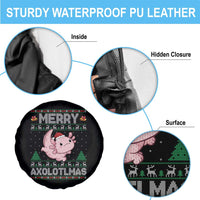 Funny Christmas Axolotl Spare Tire Cover Merry Axolotlmas Xmas Salamander - Wonder Print Shop