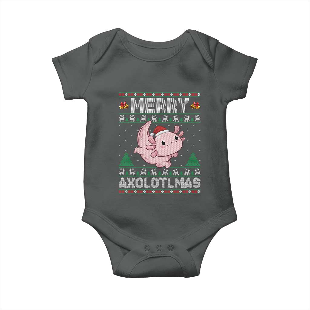 Funny Christmas Axolotl Baby Onesie Merry Axolotlmas Xmas Salamander - Wonder Print Shop