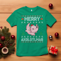 Funny Christmas Axolotl T Shirt Merry Axolotlmas Xmas Salamander - Wonder Print Shop