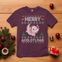 Funny Christmas Axolotl T Shirt Merry Axolotlmas Xmas Salamander - Wonder Print Shop