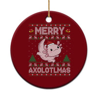Funny Christmas Axolotl Ceramic Ornament Merry Axolotlmas Xmas Salamander - Wonder Print Shop