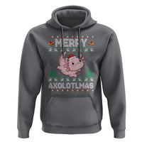 Funny Christmas Axolotl Hoodie Merry Axolotlmas Xmas Salamander - Wonder Print Shop