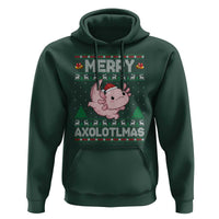 Funny Christmas Axolotl Hoodie Merry Axolotlmas Xmas Salamander - Wonder Print Shop