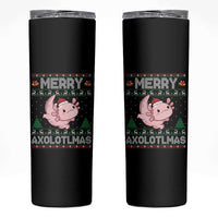 Funny Christmas Axolotl Skinny Tumbler Merry Axolotlmas Xmas Salamander - Wonder Print Shop