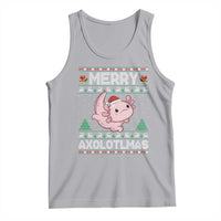 Funny Christmas Axolotl Tank Top Merry Axolotlmas Xmas Salamander - Wonder Print Shop