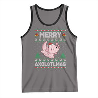 Funny Christmas Axolotl Tank Top Merry Axolotlmas Xmas Salamander - Wonder Print Shop
