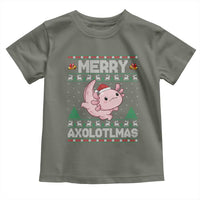Funny Christmas Axolotl Toddler T Shirt Merry Axolotlmas Xmas Salamander - Wonder Print Shop