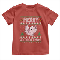 Funny Christmas Axolotl Toddler T Shirt Merry Axolotlmas Xmas Salamander - Wonder Print Shop