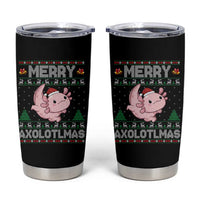 Funny Christmas Axolotl Tumbler Cup Merry Axolotlmas Xmas Salamander - Wonder Print Shop