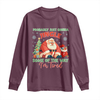 Probably Just Gonna Jingle Some Of The Way I'm Tired Long Sleeve Shirt Funny Christmas Santa - Wonder Print Shop