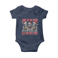 Look At Me Being All Festive And Shit Christmas Baby Onesie Funny Holiday Xmas Skeleton - Wonder Print Shop