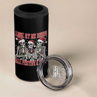 Look At Me Being All Festive And Shit Christmas 4 in 1 Can Cooler Tumbler Funny Holiday Xmas Skeleton - Wonder Print Shop