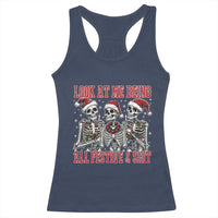 Look At Me Being All Festive And Shit Christmas Racerback Tank Top Funny Holiday Xmas Skeleton - Wonder Print Shop